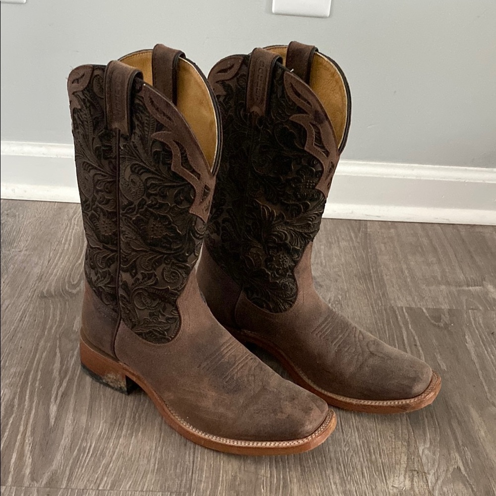 Boulet® Ladies' Tobacco Square Toe Boots